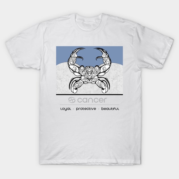 Cancer Season - Zodiac Graphic T-Shirt by Well3eyond